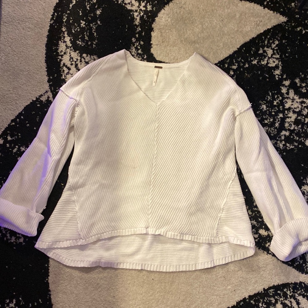 Free People High-Low Knit Oversized Sweater